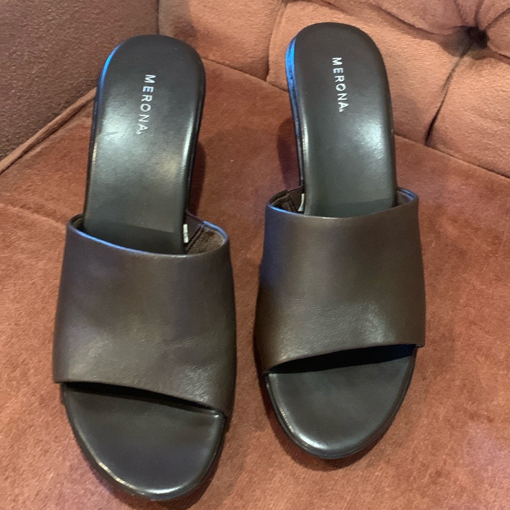 Merona Dark Brown Wedge Sandal